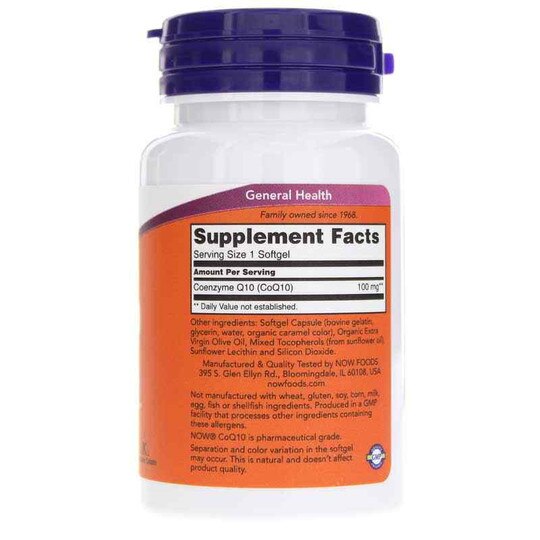 CoQ10 100 Mg Softgels, NOW